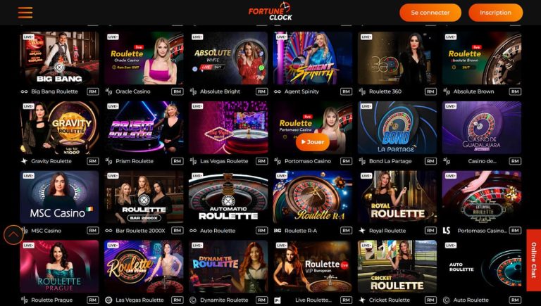 Fortune Clock Casino jeux live