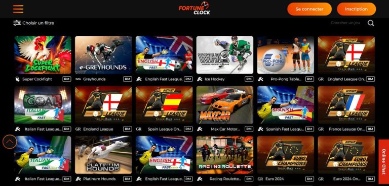 Fortune Clock Casino sport virtuel
